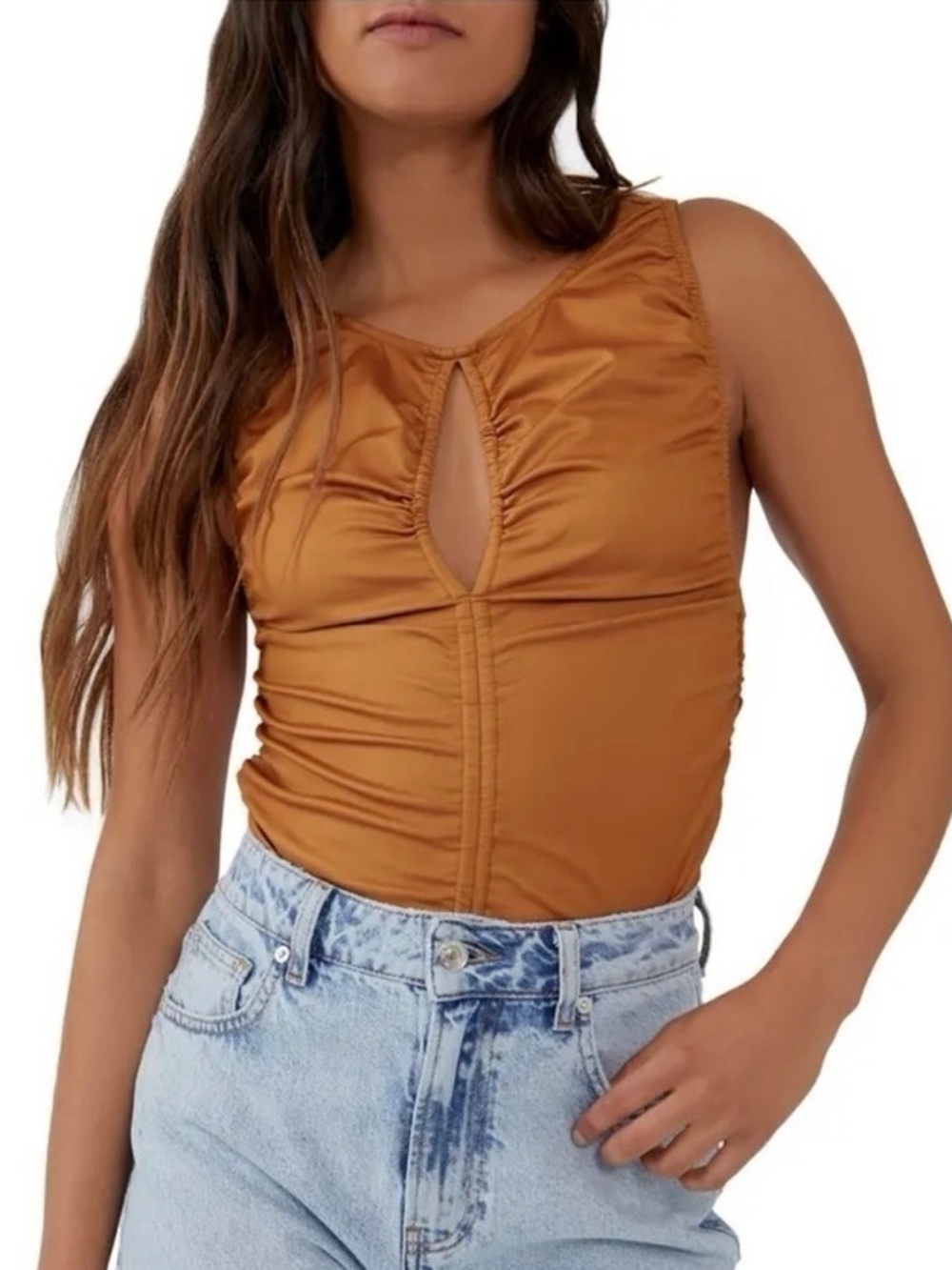 Free People Ride Along Ruched Tank - Picture 1 of 7
